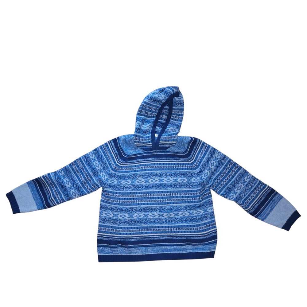 Old Navy Blue Patterned Hoodie Sweater